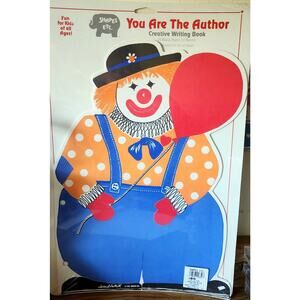 1989 Clown SHAPES ETC Creative Writing Book 10 Jumbo Sheets Art Paper NOS